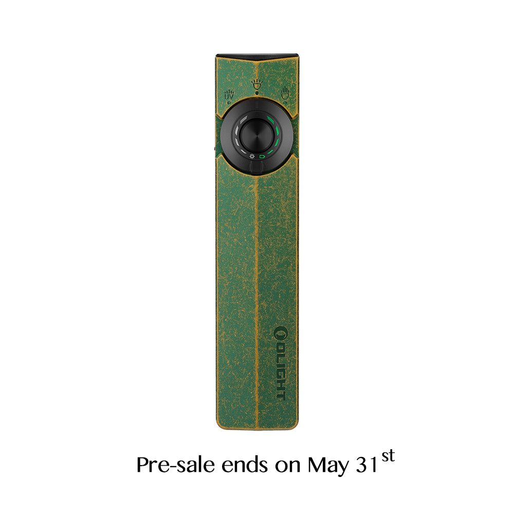 ArkPro Antique Green Aluminum Limited Edition Flat EDC Flashlight 1500 Lumens